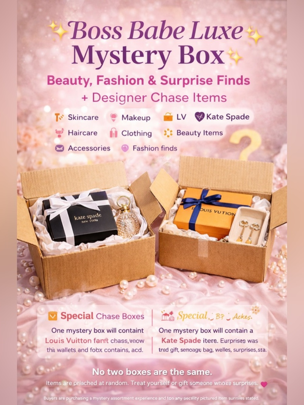 Boss Babe Luxe Mystery Box✨ Beauty, Fashion Surprise Finds  Designer Chase Items